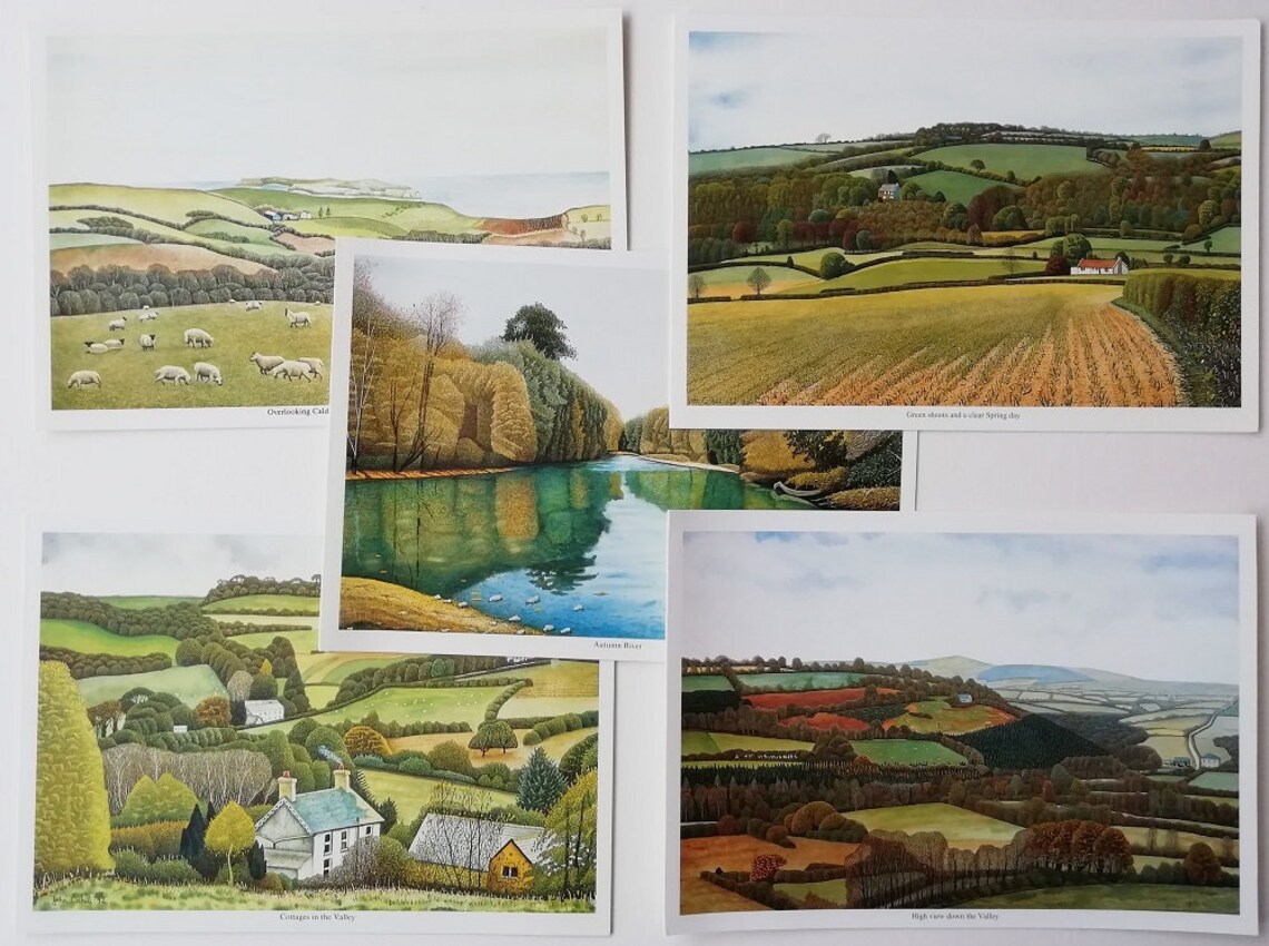 10 Blank Greeting Cards Artists Card Landscape Painting Watercolour Printed Cards Pembrokeshire
