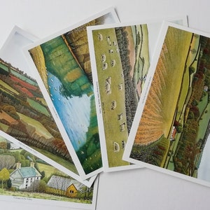 5 cartes de voeux vierges avec l’enveloppe artistes carte paysage peinture aquarelle cartes imprimées pembrokeshire john cahill