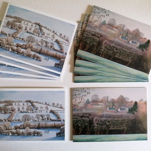 10 cartes de vœux vierges Carte d’artiste de 2 Peinture de paysage d’hiver Aquarelle Cartes imprimées Pembrokeshire John Cahill
