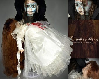 Creature & Elizabeth Frankenstein Doll Guillermo del Toro #70 Erika's Emporium OOAK