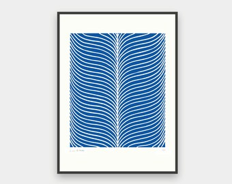 Geometric Optical Illusion \u2022 Hand Crafted Lino Print
