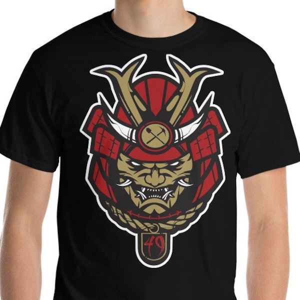 Niner Samurai Design San Francisco Football Short Sleeve T-Shirt