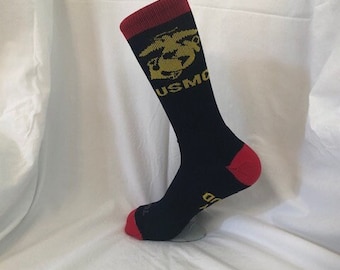 USMC socks, made in USA, Officially Licensed Product 0f the Marine Corps, marine socks, Marine Corps socks, veteran gifts, made in NC