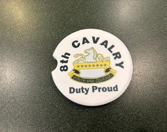 8th Cavalry Regiment car coasters, made in USA