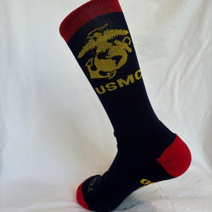 USMC socks, made in USA, Officially Licensed Product 0f the Marine Corps, marine socks, Marine Corps socks, veteran gifts, made in NC