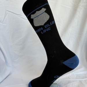 Thin Blue Line Socks: Law Enforcement Gift, Made in USA