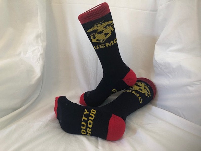 USMC Socks, Made in USA, Officially Licensed Product 0f the Marine