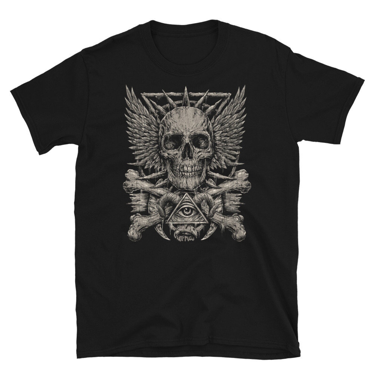 Skull & Thorns T-shirt Goth Gothic Alternative Style - Etsy