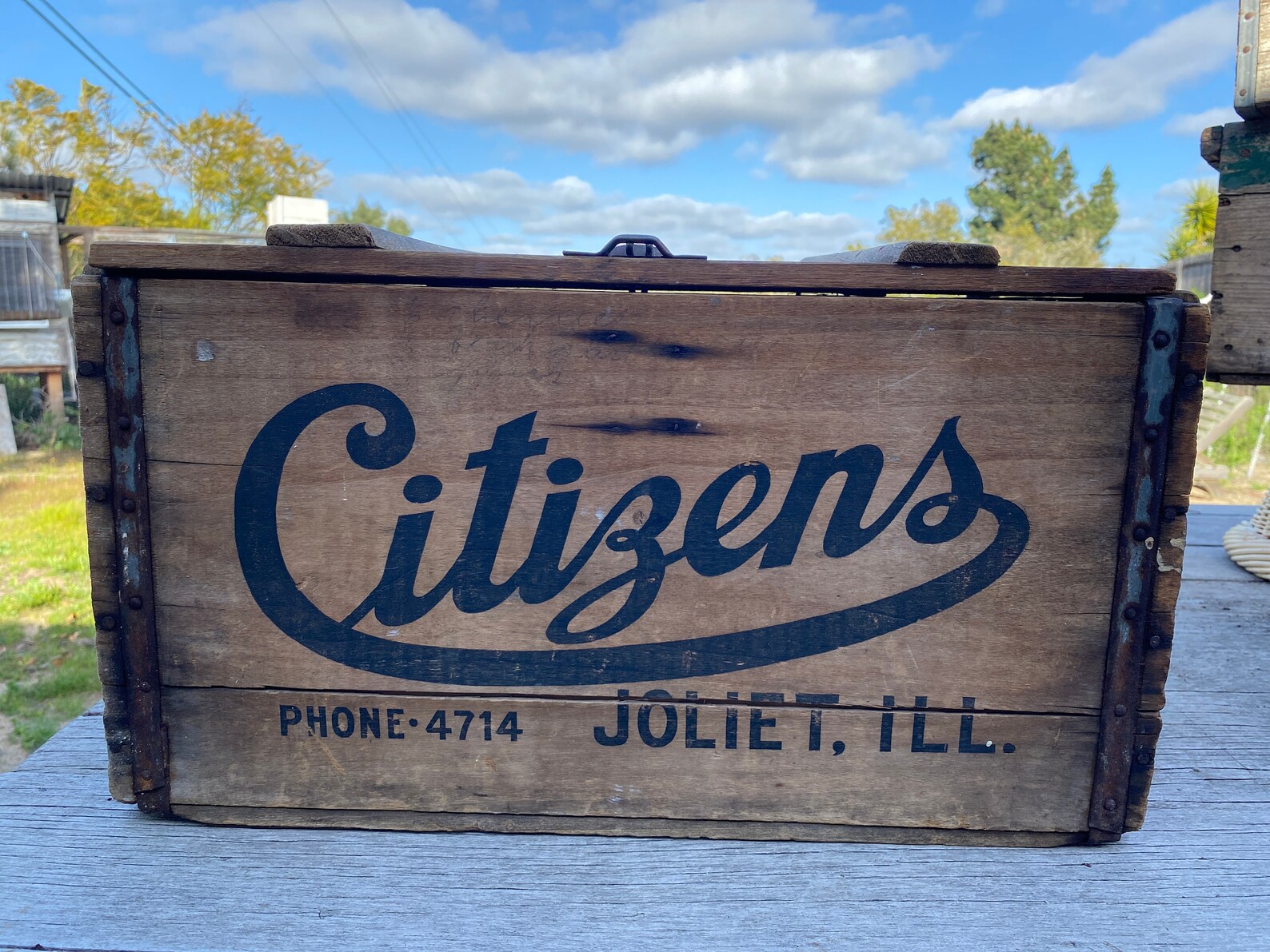 Vintage Joliet Citizens Brewing Co Wooden Beer Bottle Case Etsy