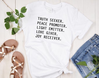Organic Cotton Positive Affirmation T-Shirt: Truth Seeker