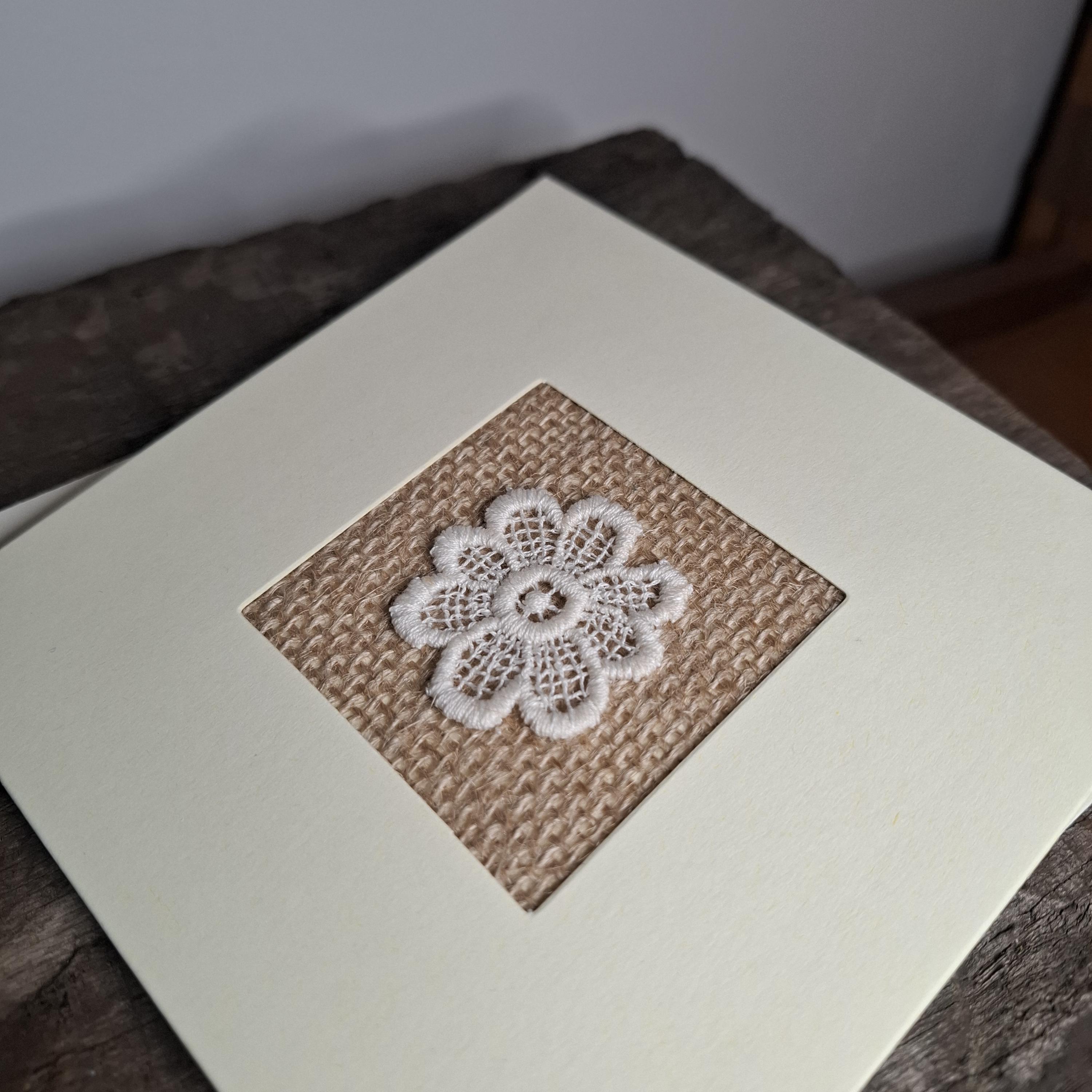 Real Lace 13th Wedding Anniversary Card | Handmade in the UK - Etsy