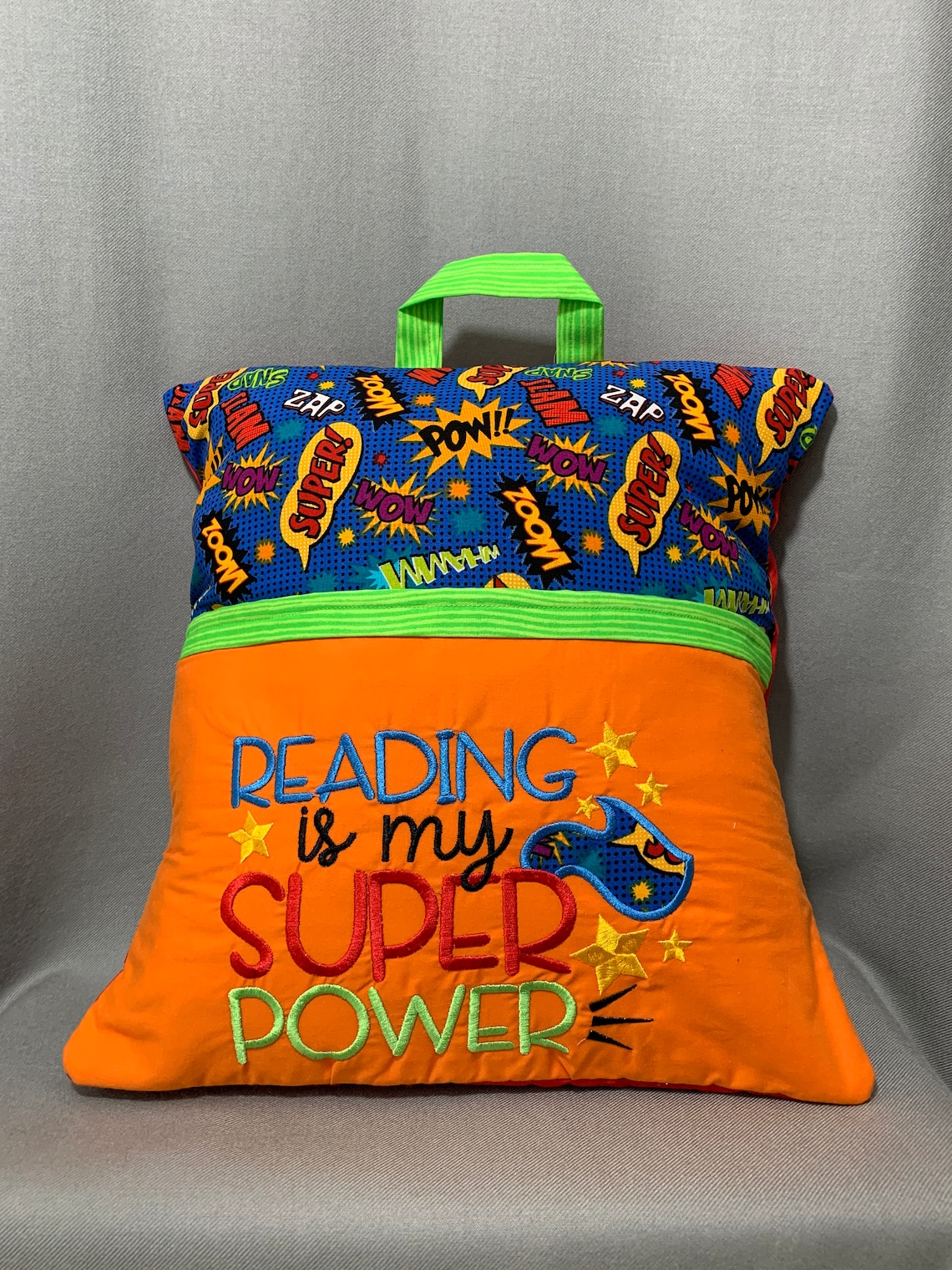 Reading Pillow Kids Reading Pillow Pocket Pillow Birthday Gift Book