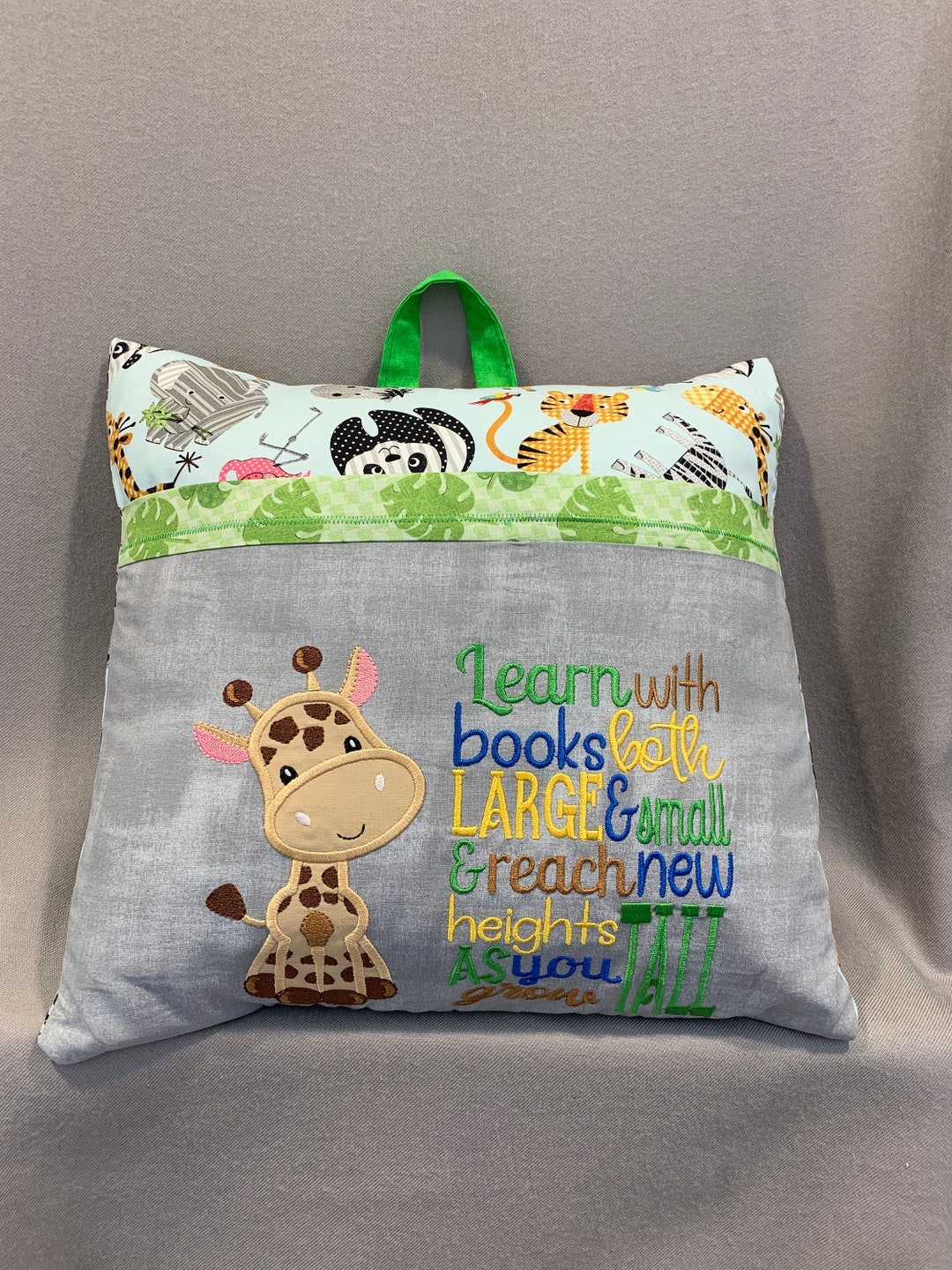 Reading Pillow Kids Reading Pillow Pocket Pillow Birthday Gift Book