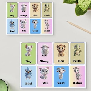 Animal Flashcards: 40 Printable Cards for Toddlers (PDF Download