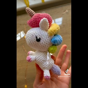 Handgemachtes gehäkeltes Einhorn | Stressball | Angstball | Einhorn Stofftier | Aus weichem Samt gehäkeltes Einhorn | Crochet Amigurumi |Süße | Einhorn