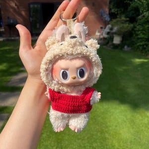 Crochet Labubu Winnie the Pooh Costume, Crochet Labubu Clothes, Crochet Labubu Outfit, Crochet Labubu Clothing, Winnie the Pooh, Handmade