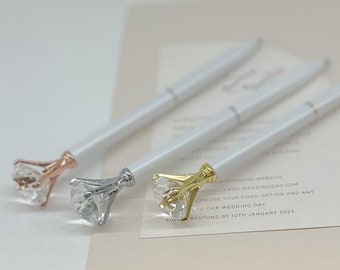 Wedding Pen Bridesmaids Gift Teachers Pen Gift Box Diamond Pen Flat lay photography prop