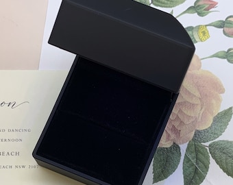 Engagement Ring Proposal Box Matt Black with Led Light Same day Dispatch from Queensland