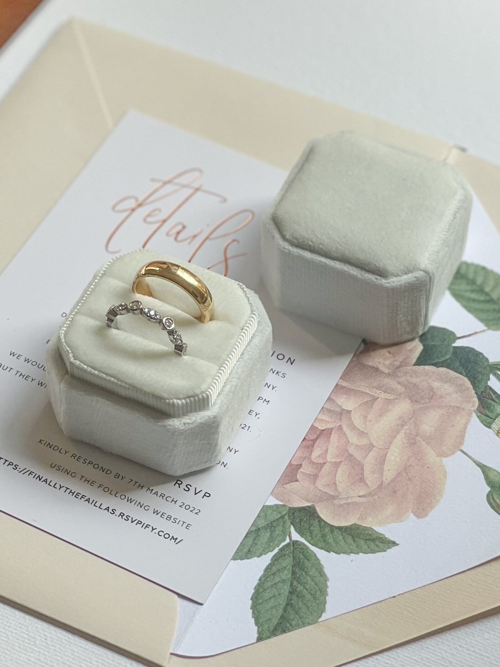 Wedding Ring Box Velvet Engagement Proposal Gift Jewellery Box Etsy