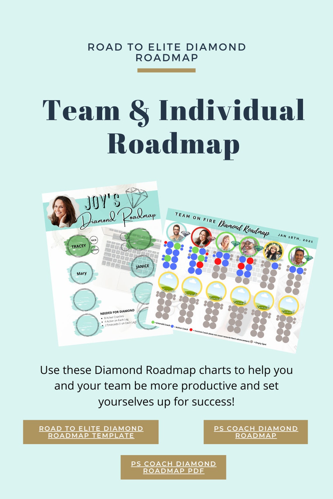Editable Canva PDF Road to Elite Leadership Diamond Roadmap | Etsy