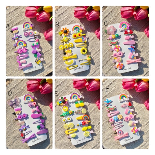 14 Pcs. Kids Hairclips Set Hair Clips for Girls Girls Etsy