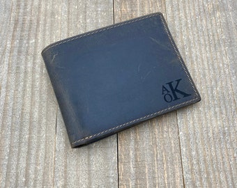 Personalized Bifold Men Leather Wallet | Minimalist Custom Men Wallet | Handmade Leather Wallet for Men | Gift for Him | Father's Day gift