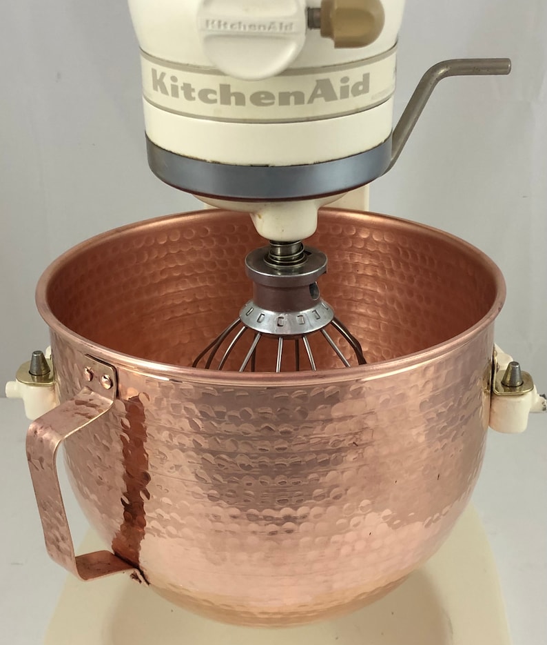 Hammered Copper Mixer Bowl Will Fit Kitchenaid K5 Model Etsy