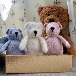 Puppe Mini Bär Teddy Junge Geburtstagsgeschenk niedlich gemütlich gestrickte Bär Stofftier Stofftier Puppe Baby Geschenk erstes Weihnachtsgeschenk häkeln Tiere