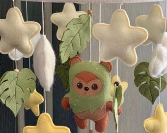 Ewok Baby Mobile: Star Wars Felt Nursery Decor