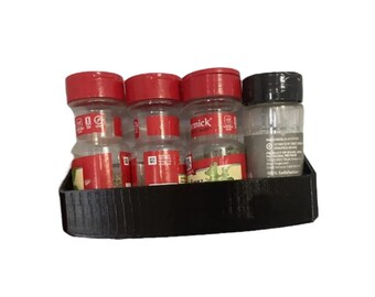 Single Tier  Wall-Mounted Spice Rack Storage Shelves Plastic