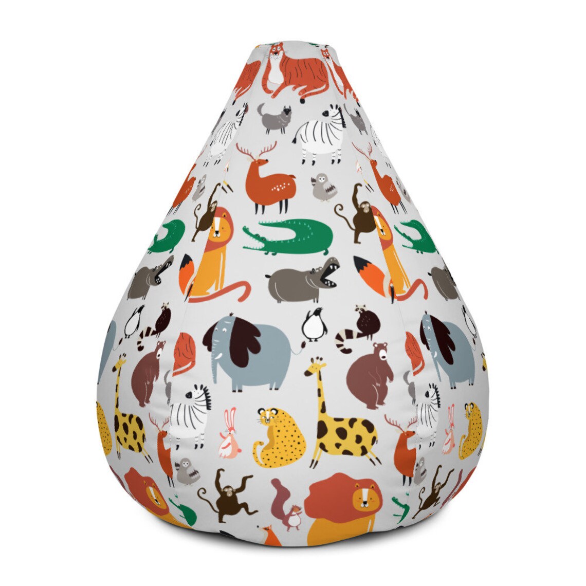 Safari Animals Bean Bag Chair Cover Etsy