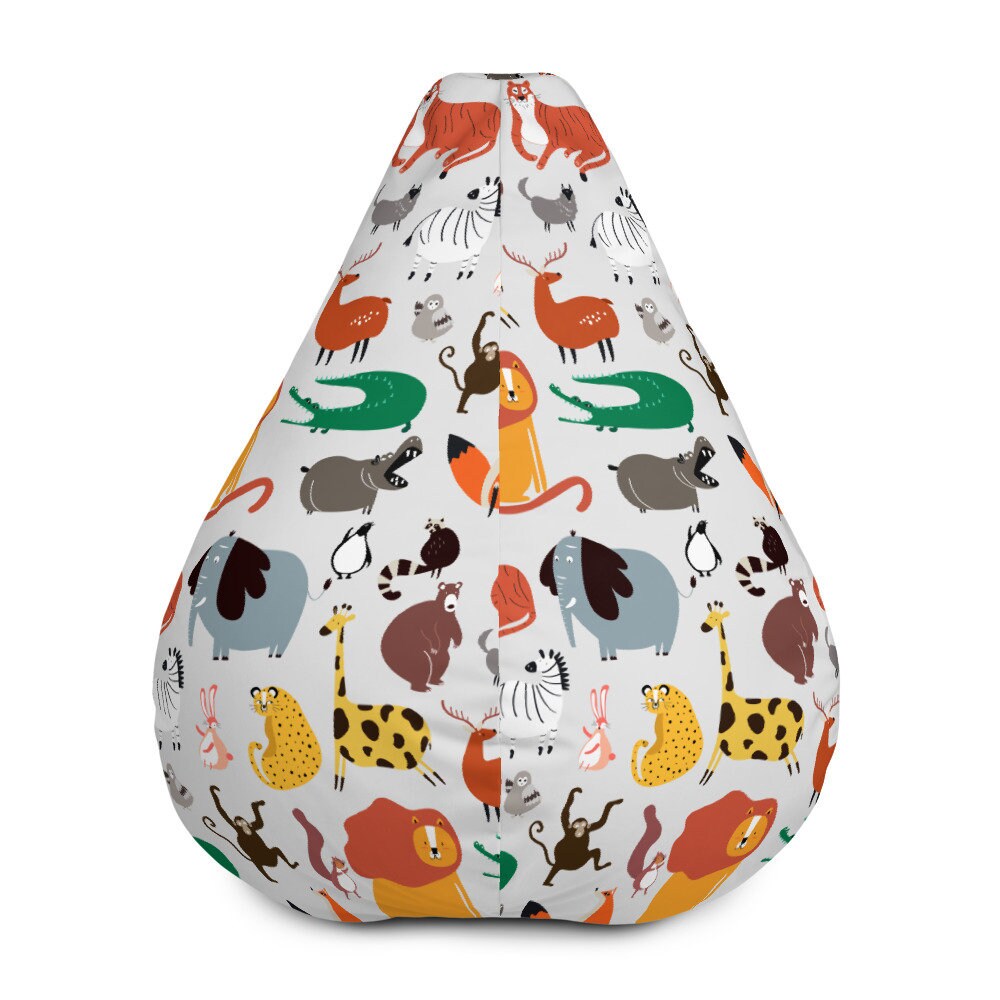 Safari Animals Bean Bag Chair Cover Etsy