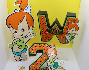 Flintstones Cake Topper: Pebbles Cutouts, Pebbles Props