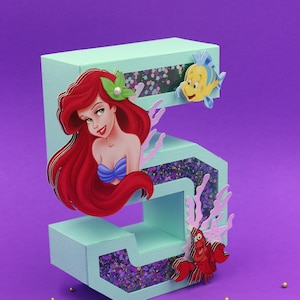 Little Mermaid 3D Letter: Ariel Birthday Party Decor