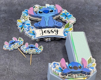 Stitch Cake Topper: Custom Birthday Party Decorations