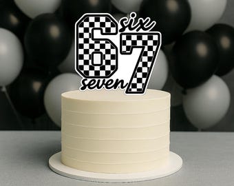 6 7 Cake Topper Birthday: 6-7 Face Toppers, Six Seven Meme