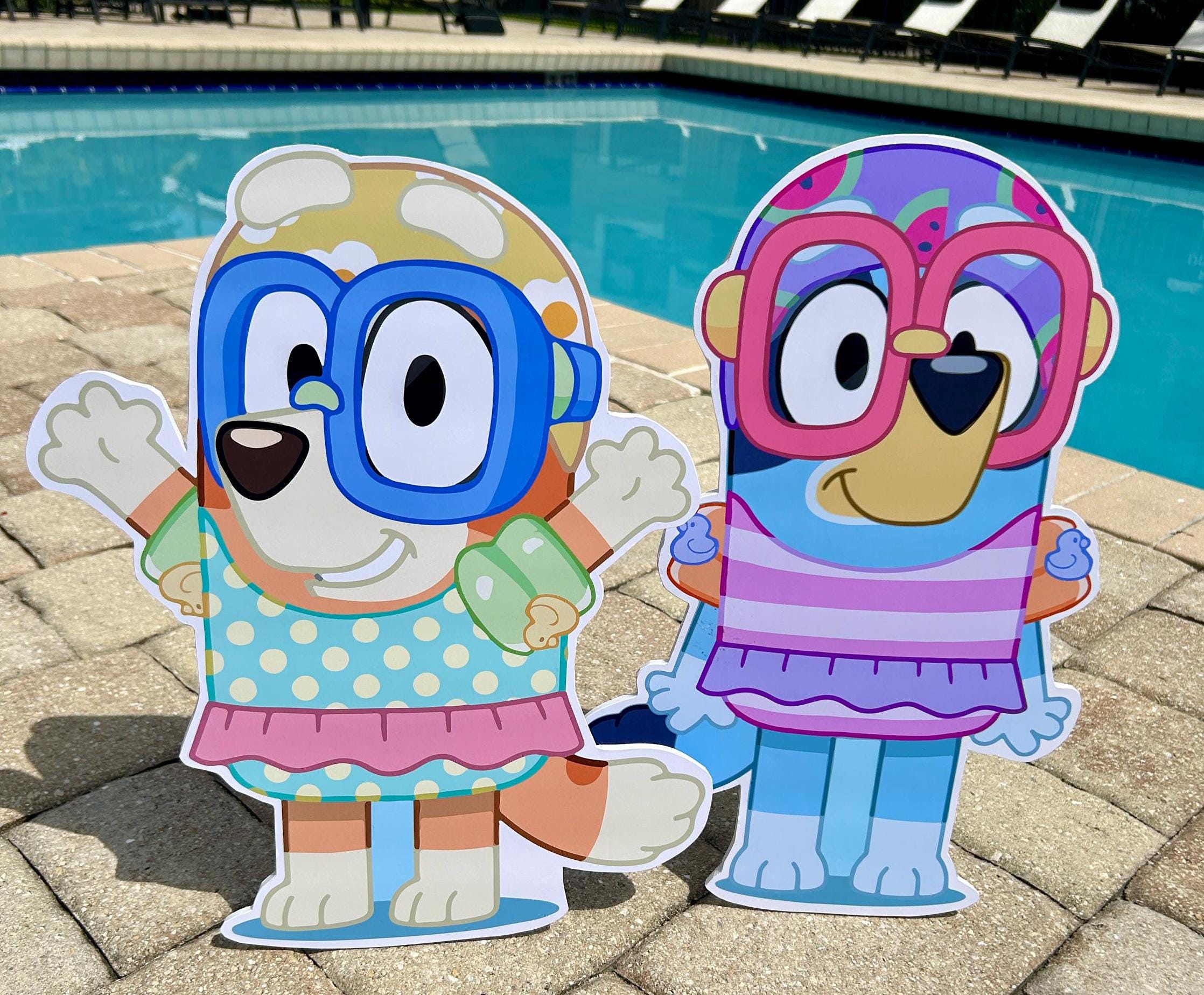 Bluey Pool Theme Cutouts