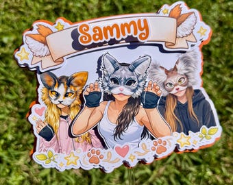 Therian Cake Topper – Animal Mask Birthday Party Decoration