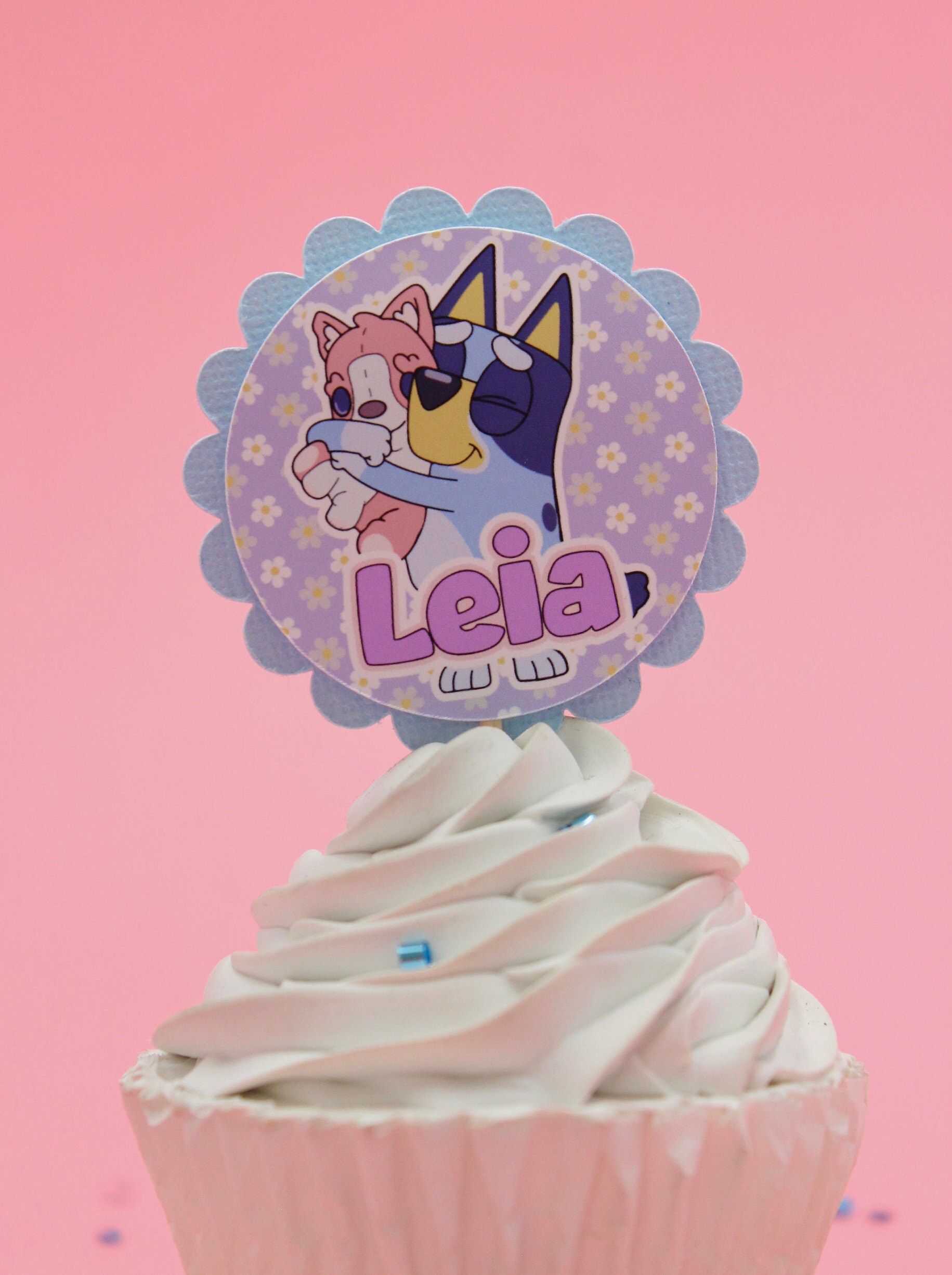 Bluey Glossy Mini Cupcake Toppers