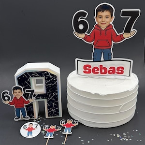 Gâteau d'anniversaire : 6-7 visages, Six Seven Meme