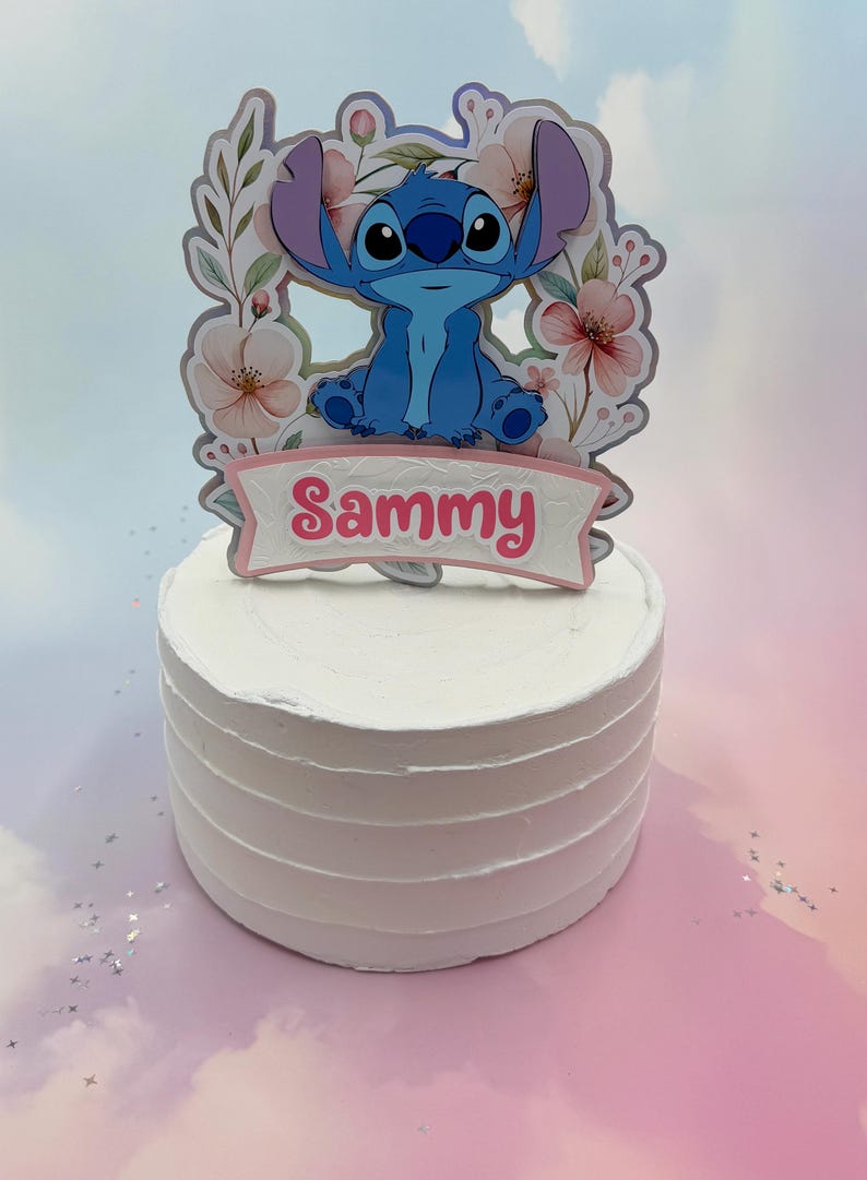 Stitch Cake Topper: Custom Birthday Party Decorations Bild 3