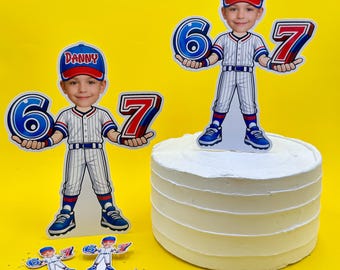 6 7 Cake Topper Birthday: 6-7 Face Toppers, Six Seven Meme