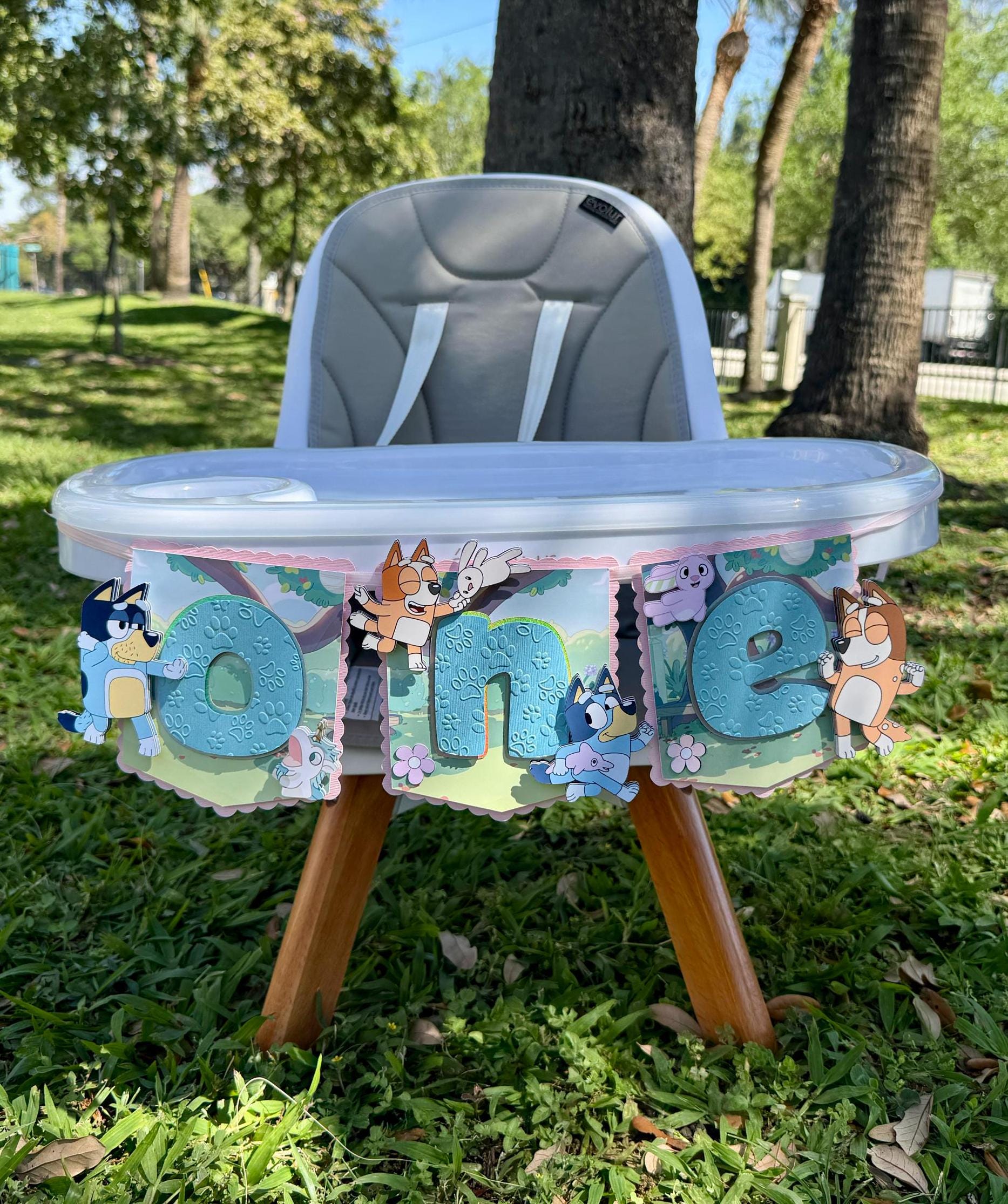Bluey ONE Birthday Banner