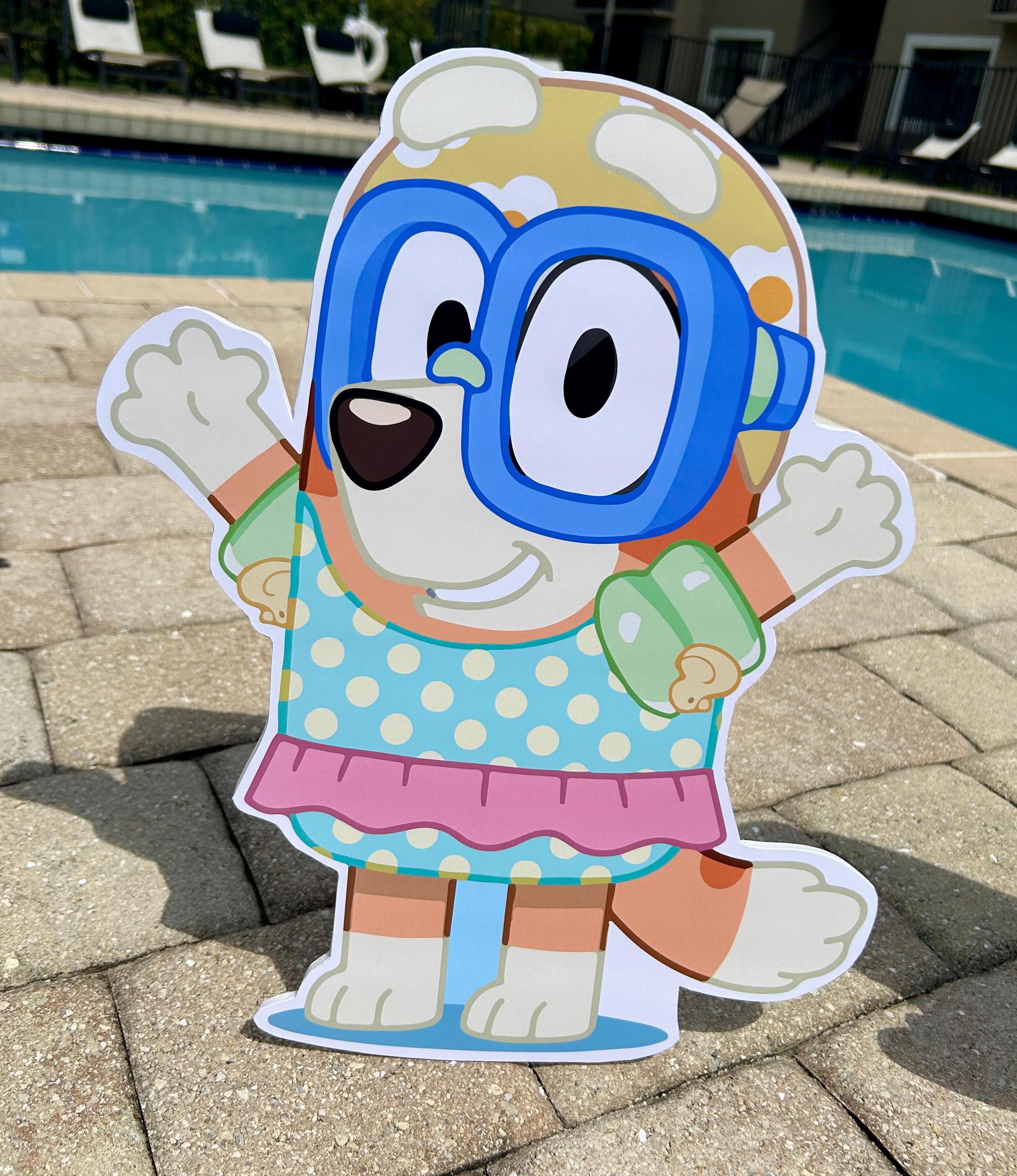 Bluey Pool Theme Cutouts