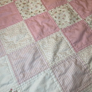 Pink Baby Girl Handmade Quilt Baby Girl Shower Gift Baby Girl Gift