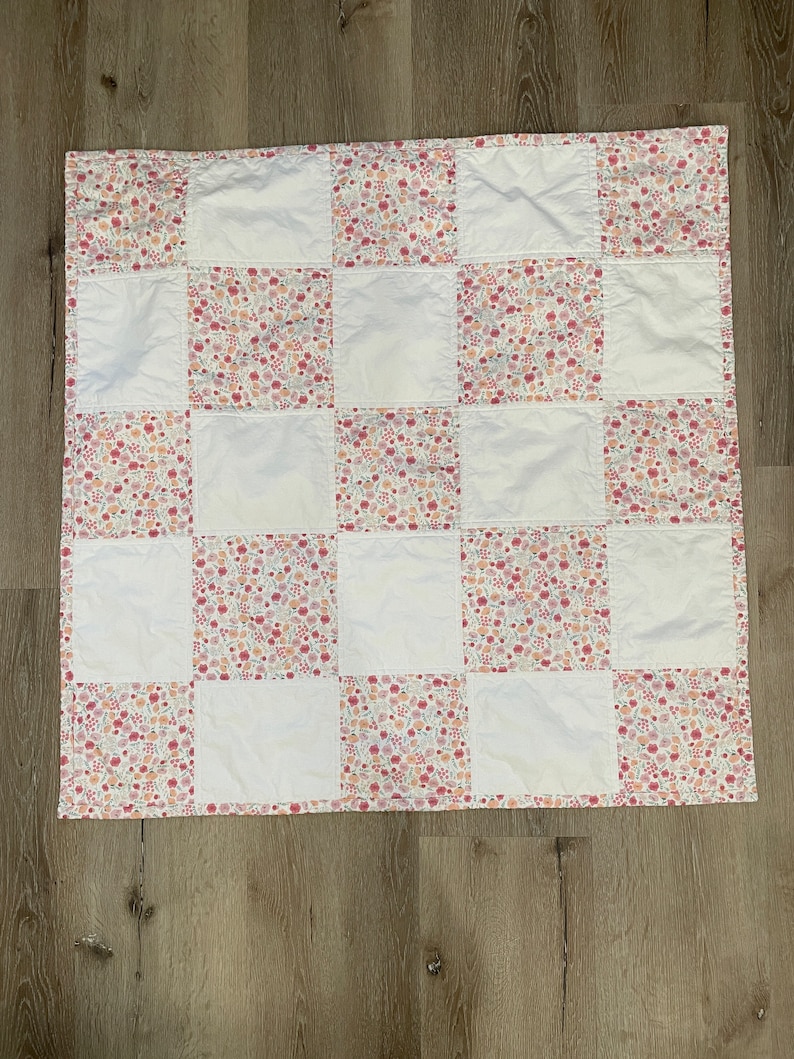 Pink Floral Baby Girl Patchwork Quilt - Etsy