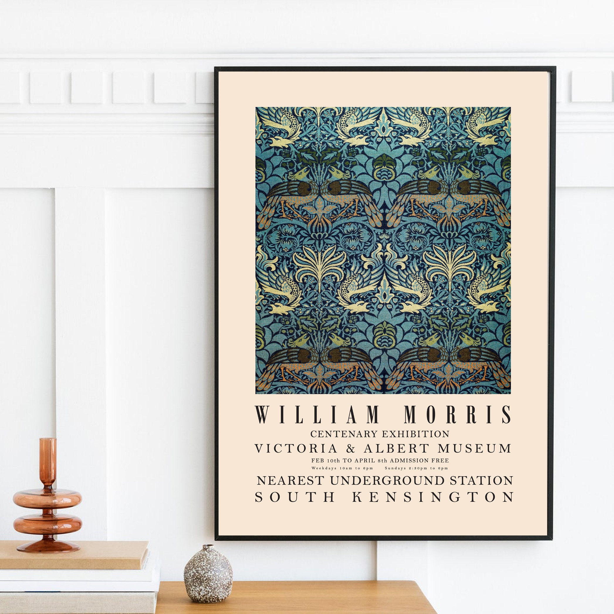 William Morris Exhibition Poster Victoria and Albert Museum Etsy UK