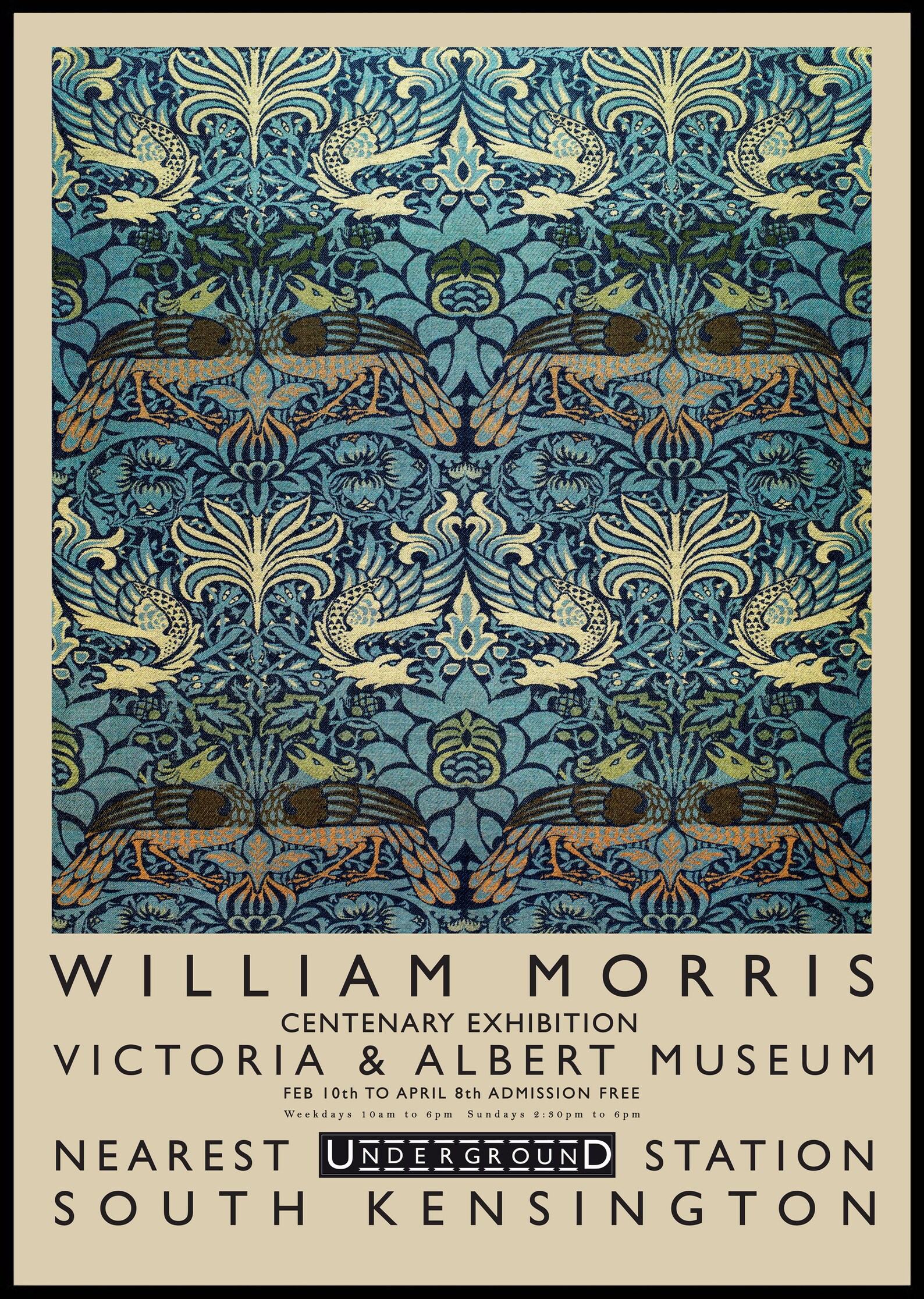 William Morris Exhibition Poster Art Nouveau Victoria and Etsy