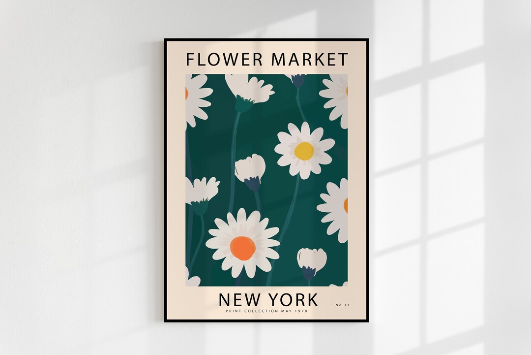 NYC Flower Market Poster, Add a Burst of Blooms to Your Decor, Floral
