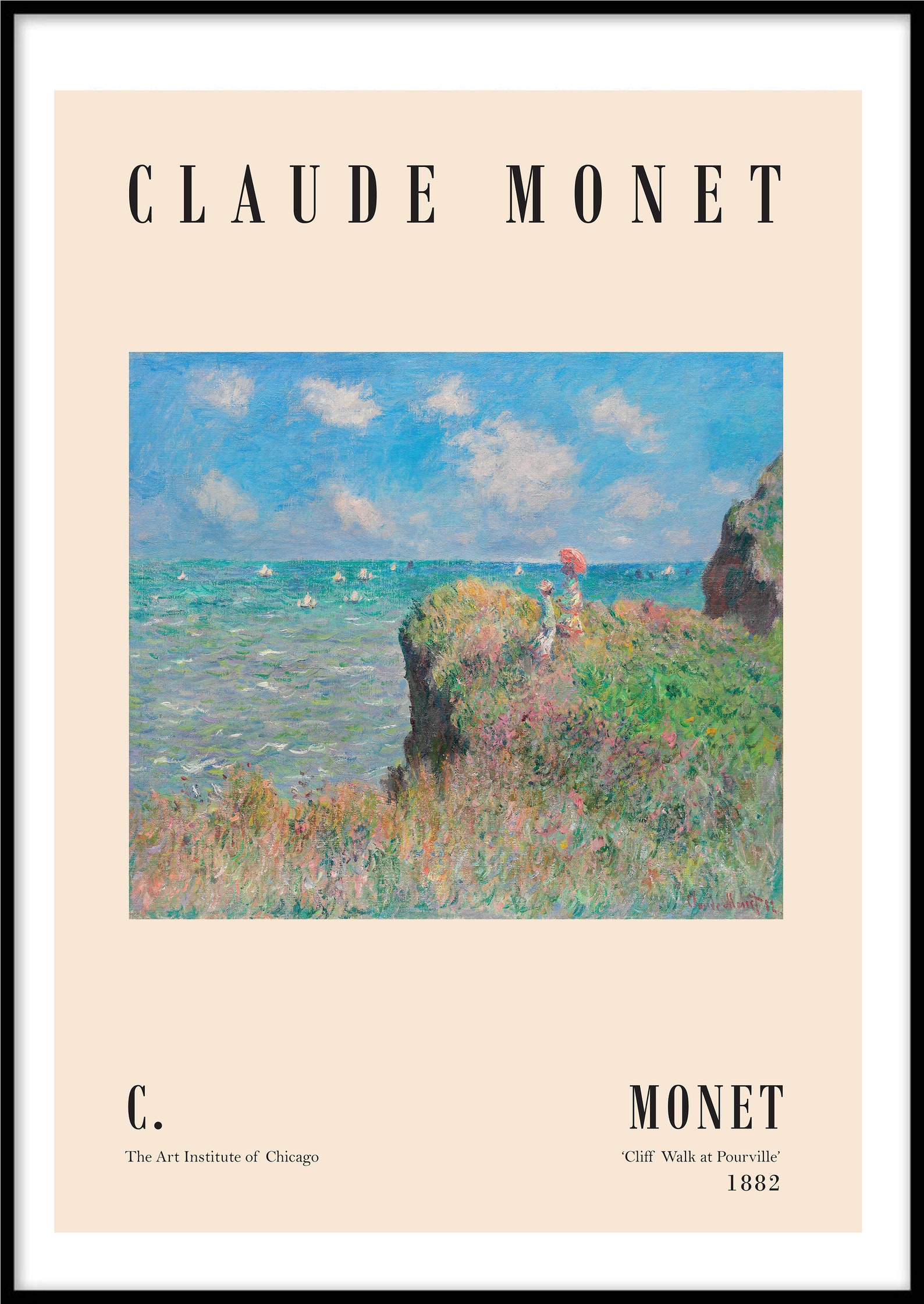 Exhibition Poster Claude View of Vétheuil Etsy UK